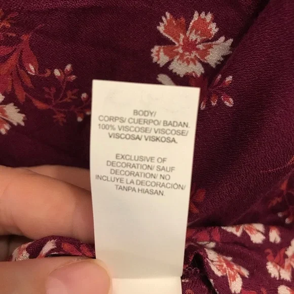 NWT Lucky Brand Boho Peasant Blouse small floral - Picture 9 of 10